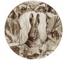 Sepia Rabbit Plate